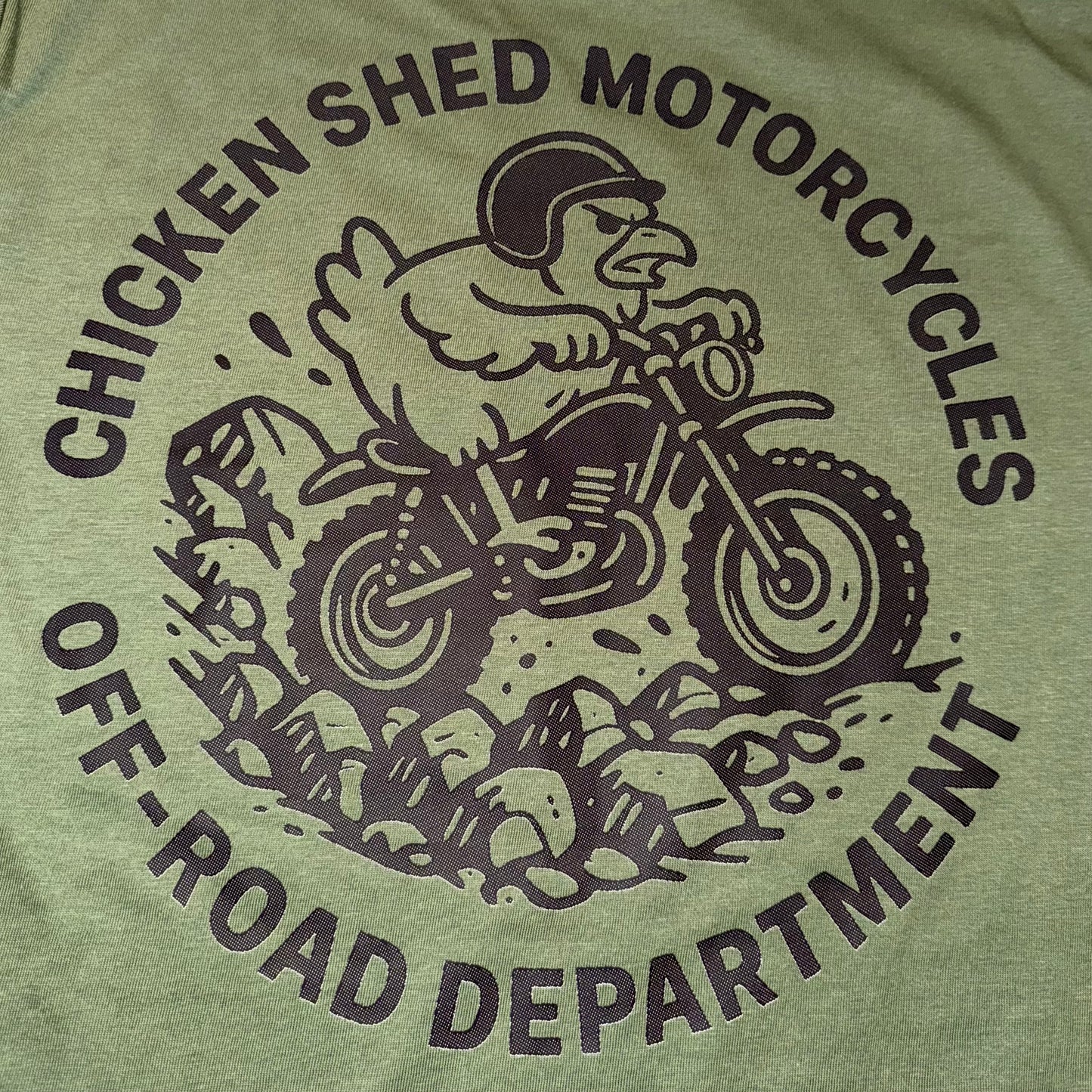 CHICKEN SHED MOTORCYCLES OFFROAD T SHIRT