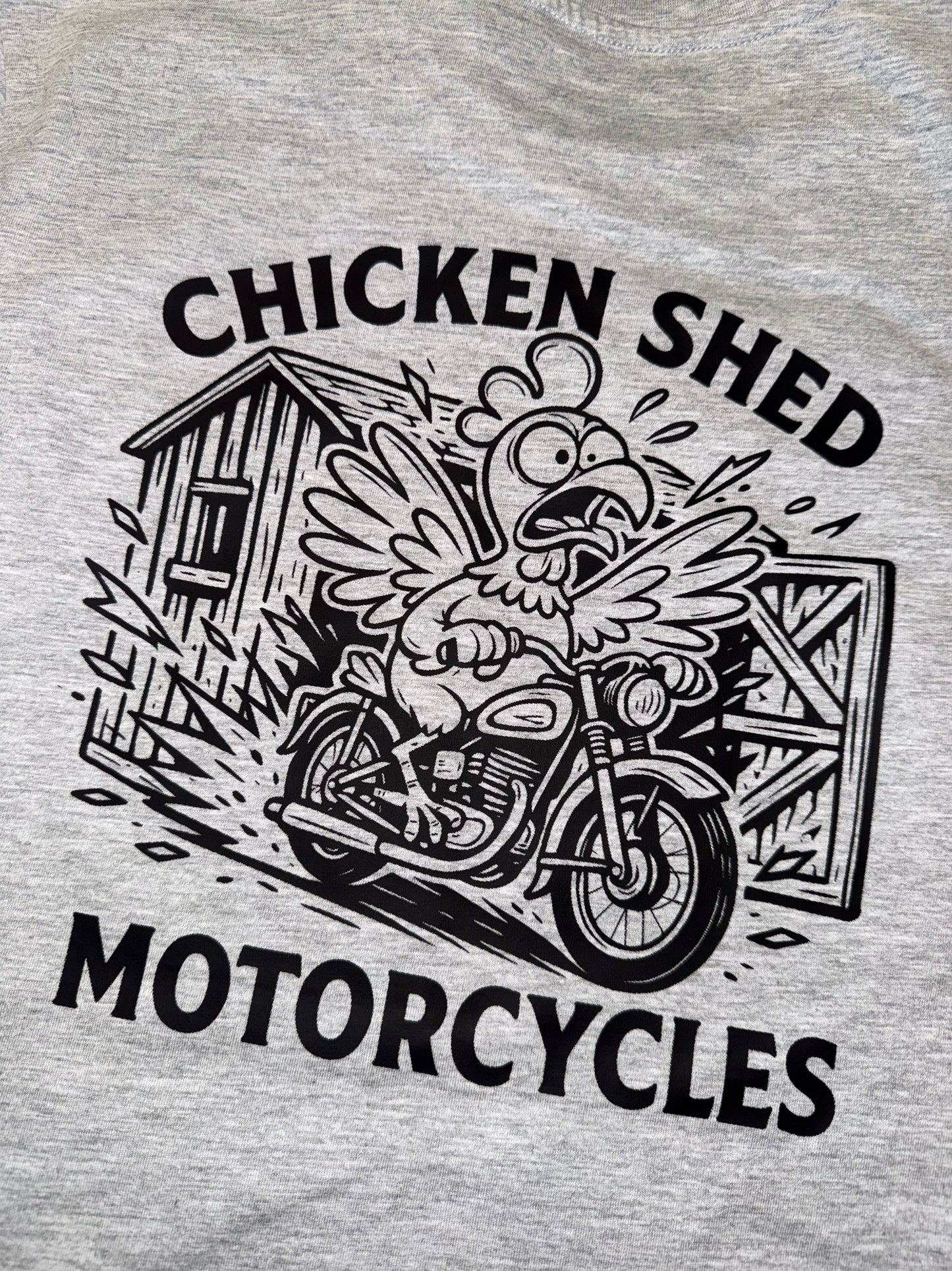 CHICKEN SHED MOTORCYCLES NORTH, SOUTH, EAST WRENCH T SHIRT