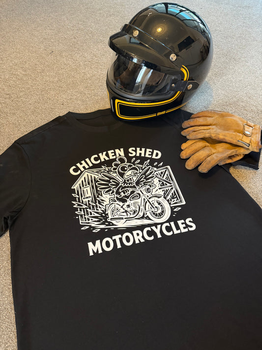 Crazy Chicken Front Print T Shirt