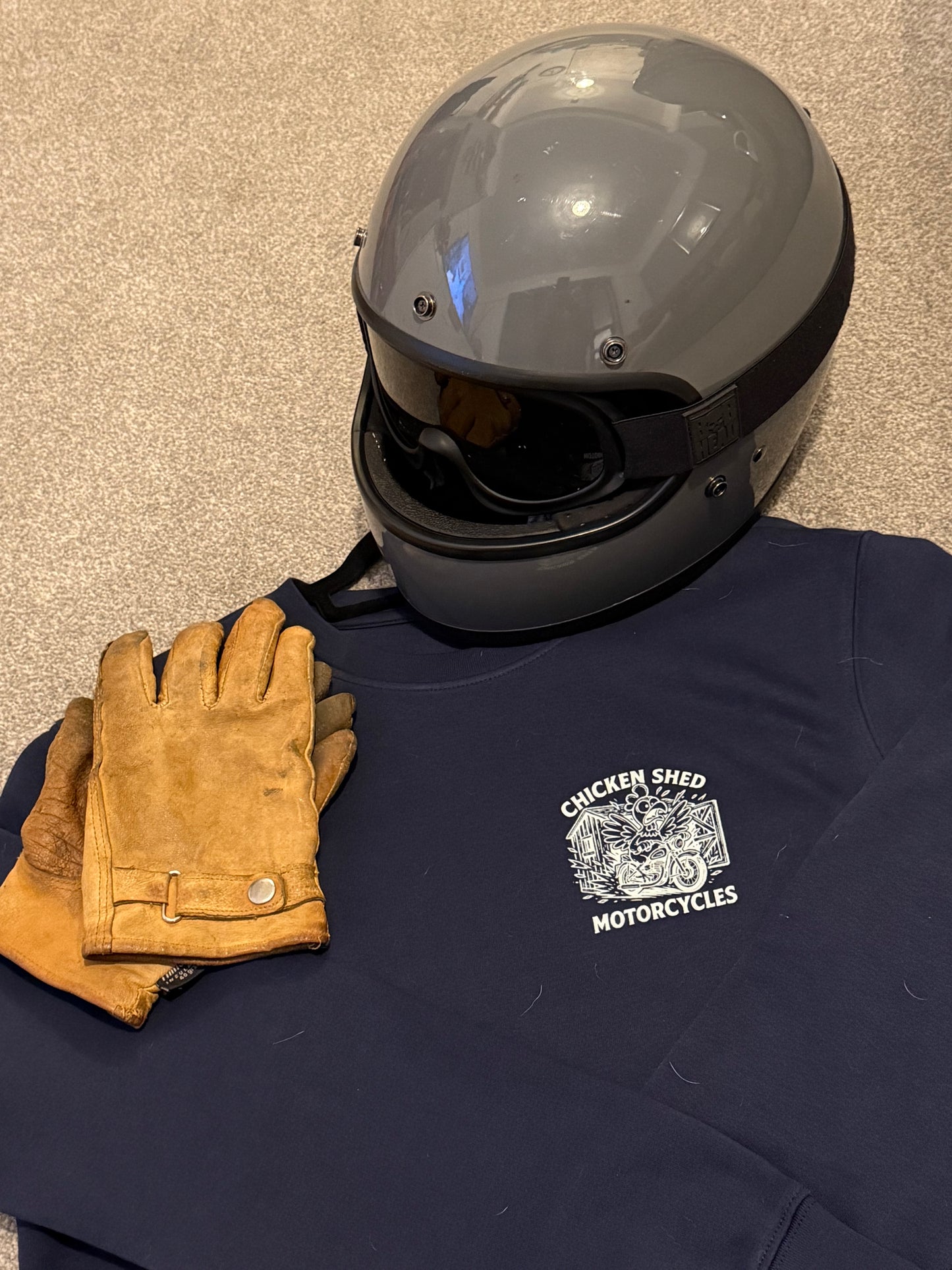 CHICKEN SHED MOTORCYCLES TAKE THE ROAD LESS TRAVELLED SWEATSHIRT