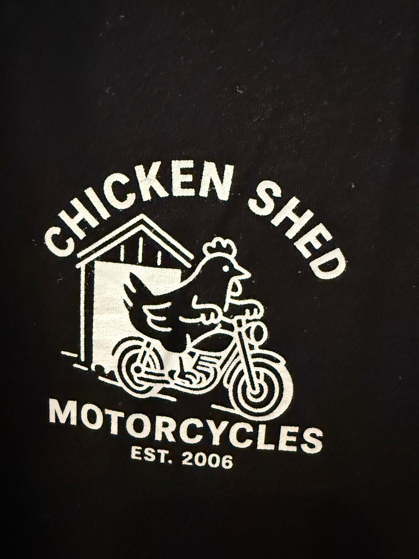 Crazy Chicken Back Print Short Sleeve T Shirt