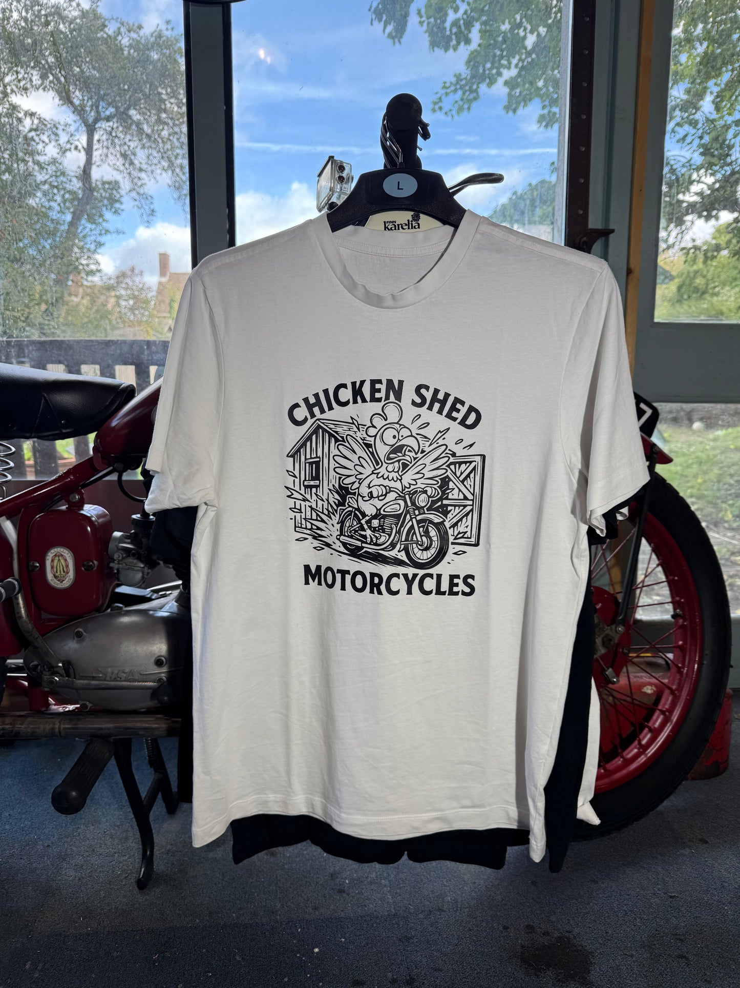 Crazy Chicken Front Print T Shirt