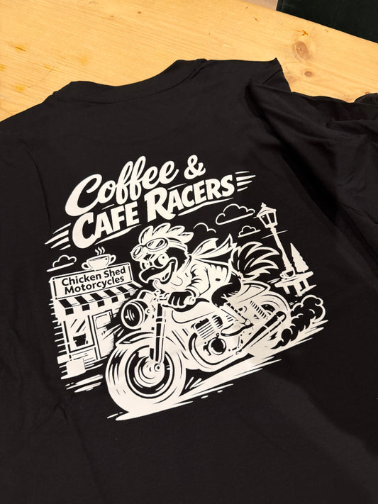 Chicken Shed Motorcycles Coffee & Cafe Racers T Shirt - New for 2026