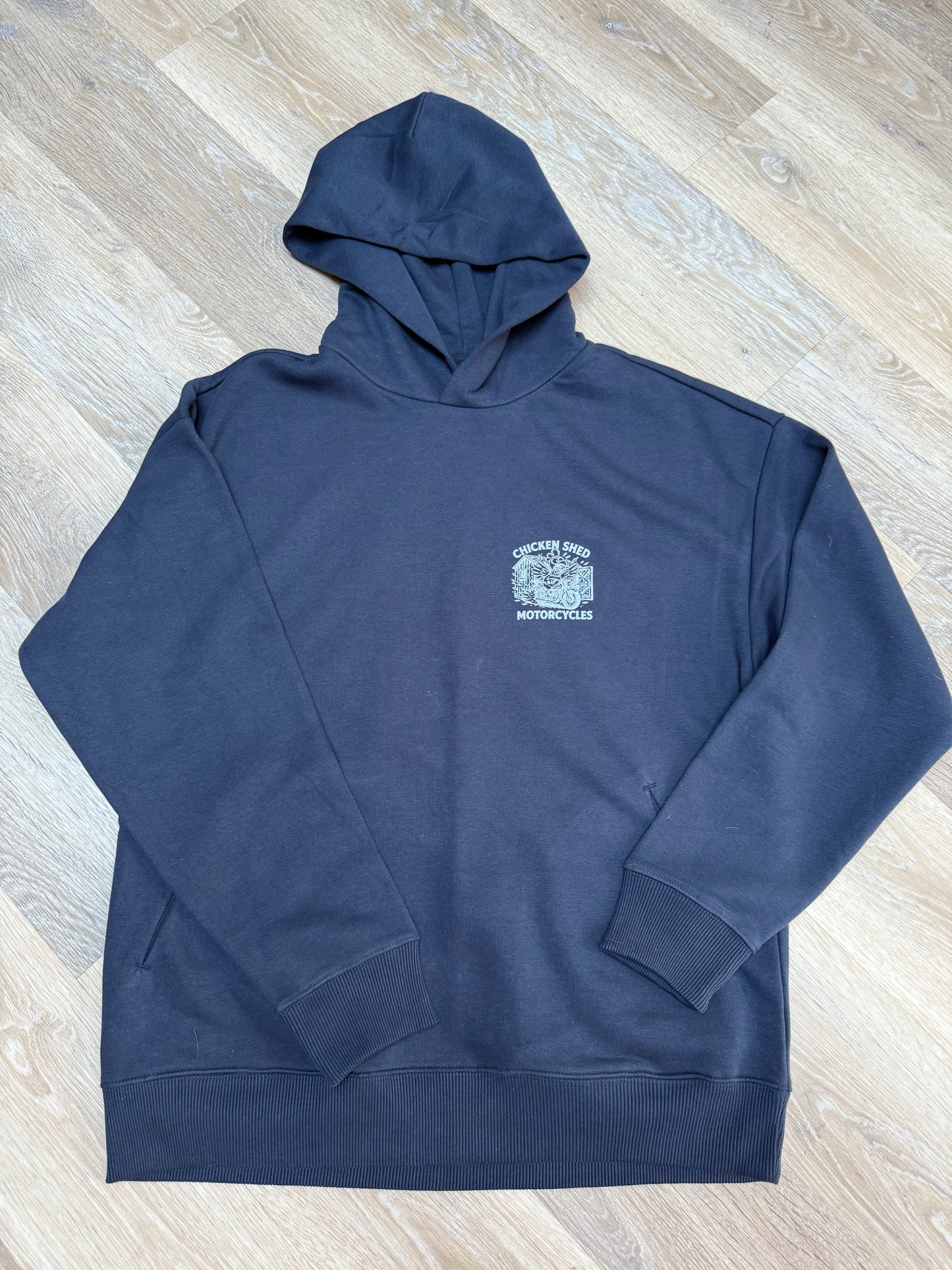 CHICKEN SHED MOTORCYCLES NORTH, SOUTH EAST WRENCH COMPASS HOODIE