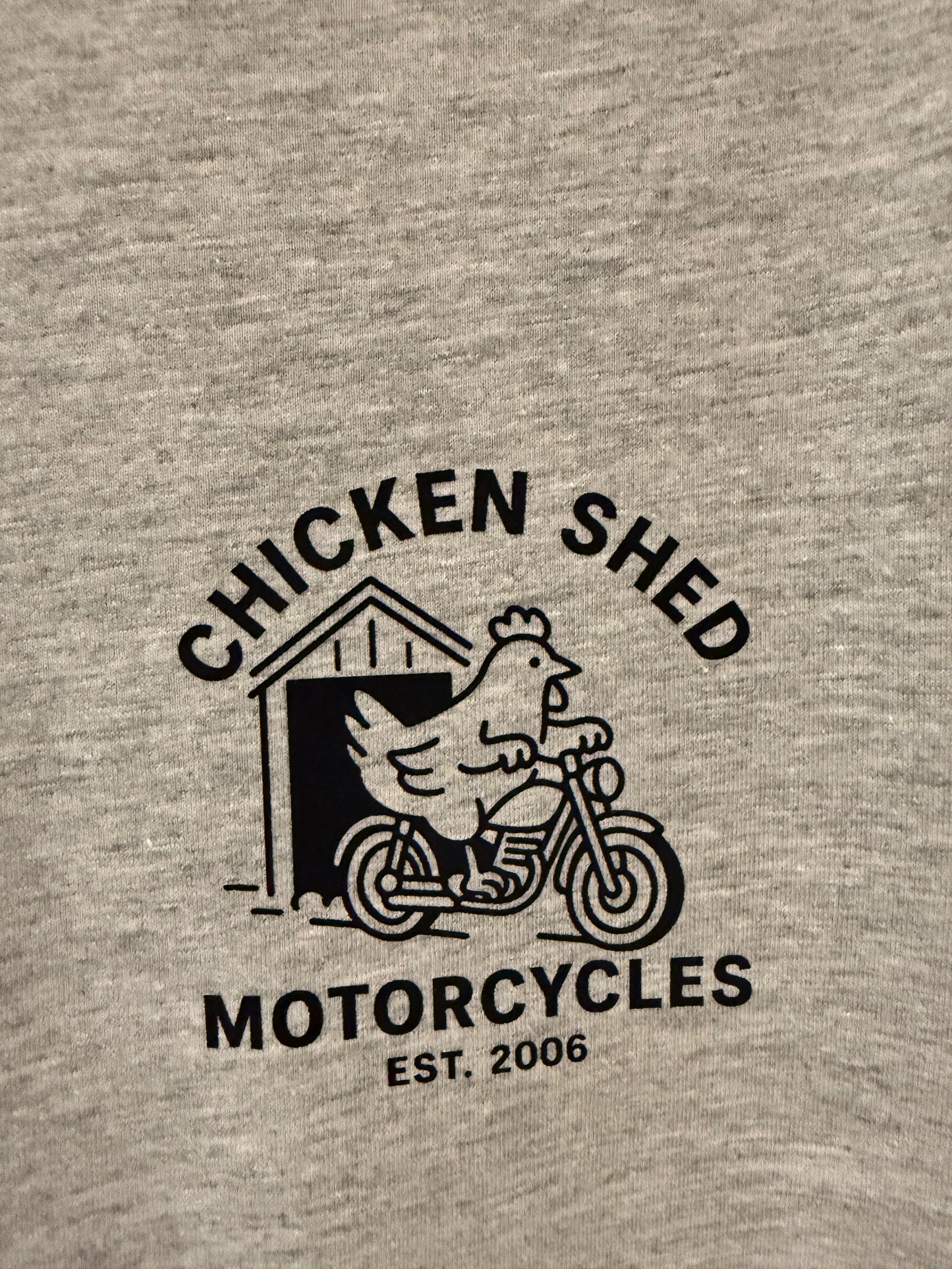 Crazy Chicken Back Print Short Sleeve T Shirt
