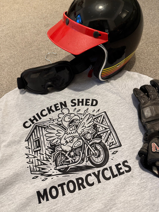 Crazy Chicken Back Print Short Sleeve T Shirt